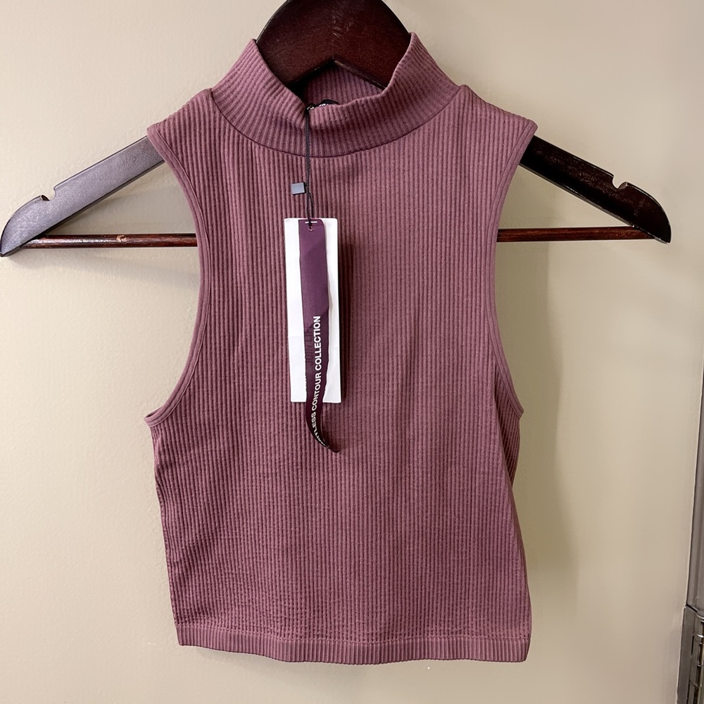 Zara high neck tank top | Dusty Purple | XS-S | Mock Neck | Casual top |Crop tee